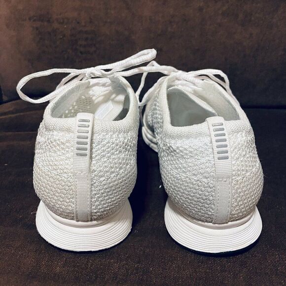 SOLD ITEM  Nike Flyknit Racer Triple White 2017 526628-100 Mens 11 US 45 EUR - Picture 4 of 15